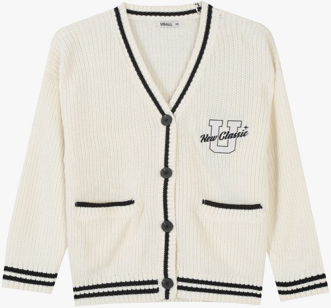 유솔_@주니어@가디건@인기상품@25년신상 50%~70%할인!!@품절임박!!!_여아 하찌조직 루즈핏 가디건 ULCK25151_NC대전유성점