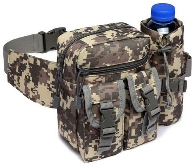 나이스그로 남자 다용도 허리가방 허리벨트 힙색, 밀리터리