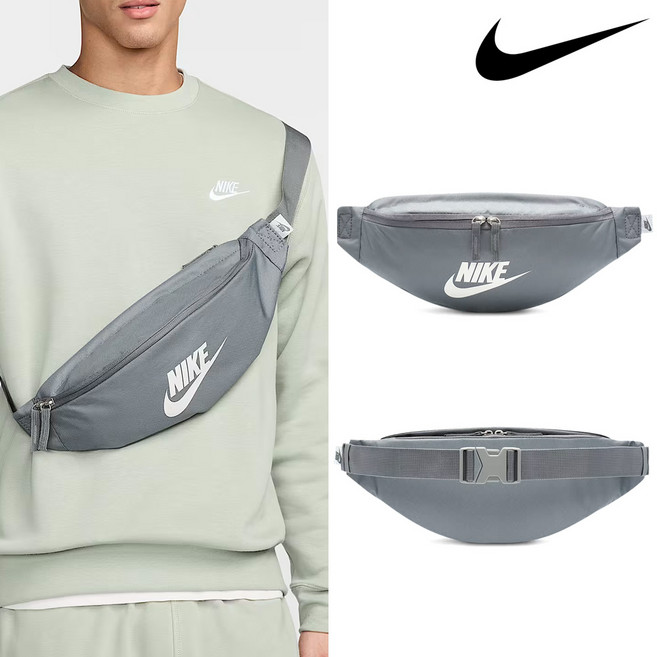 나이키 헤리티지 웨이스트백 힙색 그레이 프린팅, 나이키 힙색, 1개