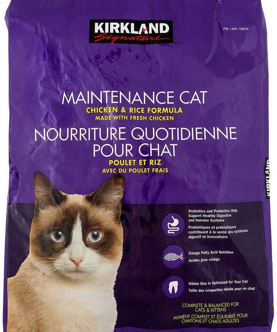커클랜드시그니춰 슈퍼 프리미엄 메인터넌스 치킨 앤 라이스 고양이 사료, 1개, 11.3kg, 닭+쌀