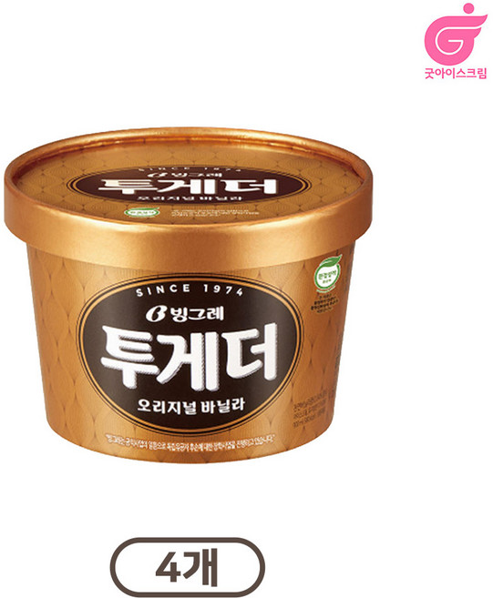 빙그레 투게더 4개 아이스크림, 900ml