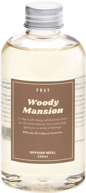 프레이 디퓨저 리필액 실내 화장실 방향제 200ml 1+1, 02 우디맨션, 1개