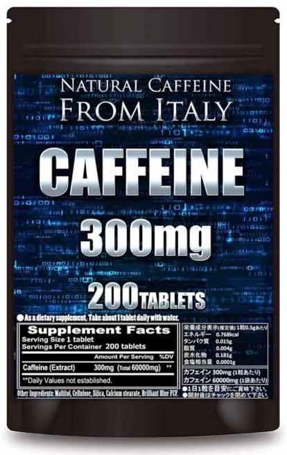 카페인 정제 보충제 200정 1알 300mg, 1개 - 쿠팡