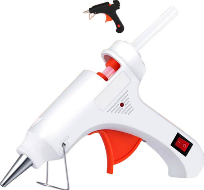 開關式熱熔膠槍 快速加熱 人體工學設計 安全耐用 精準控膠 輕巧便攜 多材質適用, 經典黑, 1個