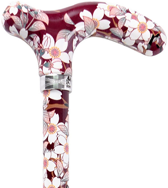 프랑스 파이에 높이조절식 꽃무늬 지팡이, 1개