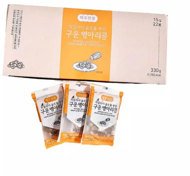 두보식품 하루한콩 튀기지 않아 담백한 구운 병아리콩 군옥수수맛, 22개, 15g