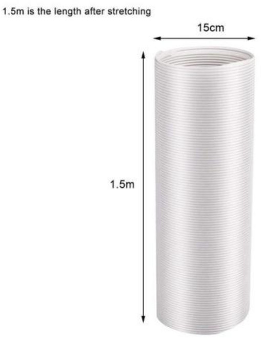 환풍기 환기 덕트 유연한 에어컨 배기 파이프 벤트 아웃렛 휴대용 컨디셔너 직경 13cm 15cm, 2) 1.5MX15CM, 2.1.5MX15CM
