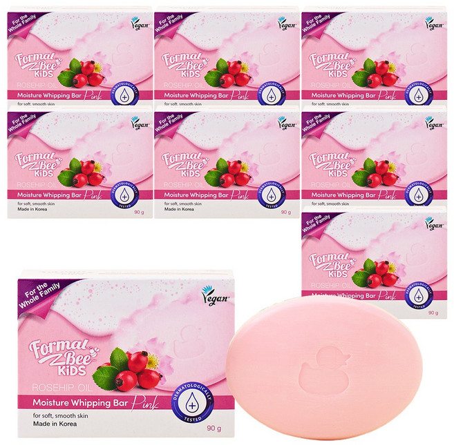 포멀비키즈 모이스처 휘핑바 핑크 플로랄 부케향, 90g, 12개