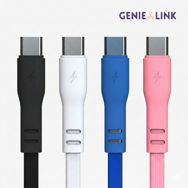 지니링크 C TO C 초고속 충전 케이블 2.4A 1M, 1개, 블루