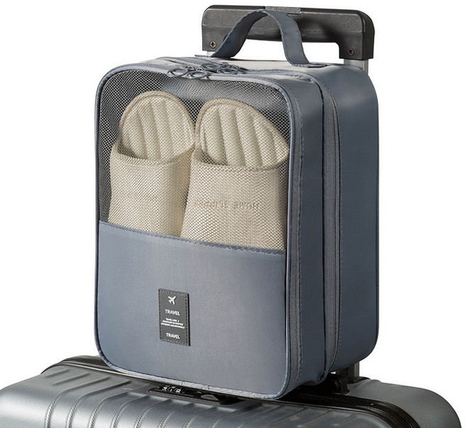 썬샤인 여행용 3단 신발파우치 휴대용 슈즈백 캐리어 결합가능 7가지컬러