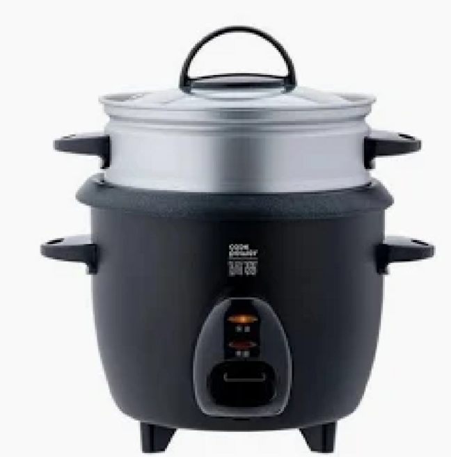 鍋寶 3人份多功能電子鍋，附蒸籠與玻璃鍋蓋, 黑色, RCO-3007BA
