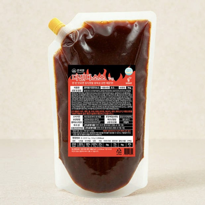 본미원 디진다 소스, 1개, 1kg
