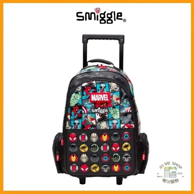 Smiggle 漫威蜘蛛人系列兒童後背包 學生書包, 漫威 拉桿背包(45x32cm)