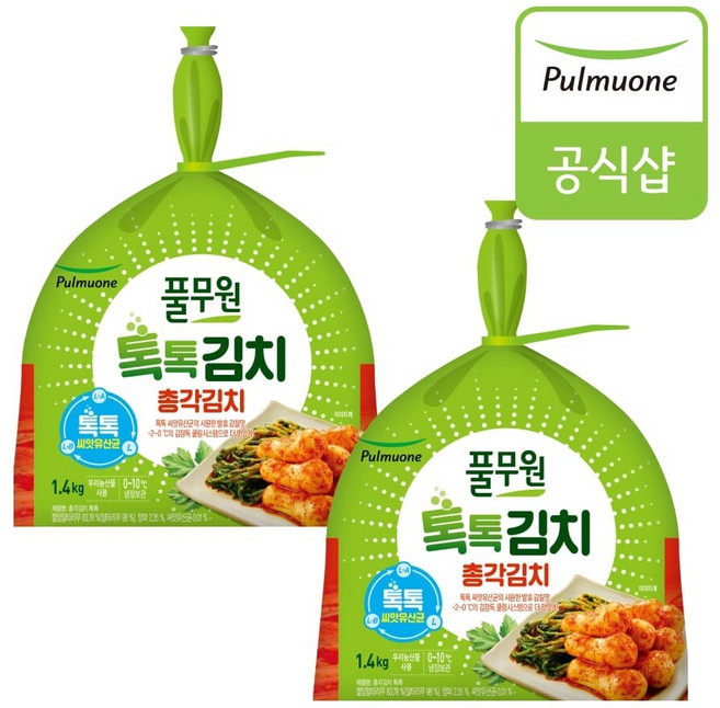 풀무원 톡톡 총각김치 (1.4kg) 2개 (총 2.8kg), 1.4kg