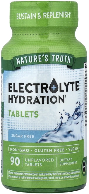 효과가 좋은 Nature's Truth 전해질 수분 공급 무맛 90정 최저가격, NaturesTruth전해질수분공급무맛90정, 1개 - 쿠팡