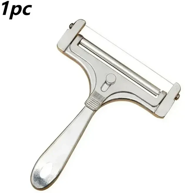 1-20개 스테인리스 스틸 조절식 치즈 슬라이서 (부드러운 치즈 및 반경질 치즈용) 수동 버터 커터 주방 도, 01 1pc