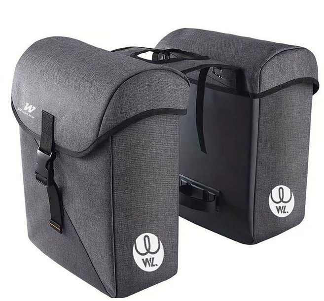 자전거 여행 가방 짐받이 대용량 리어백 38L, 1개, 회색