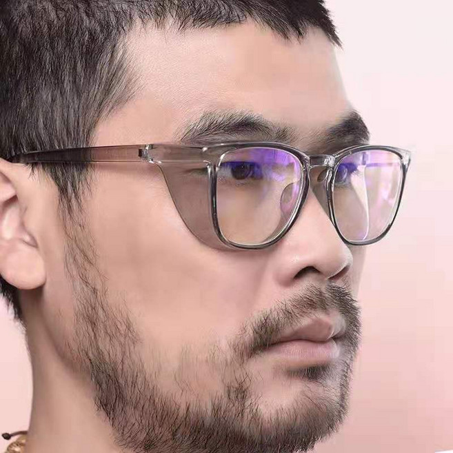 미즈코스 밀폐형 뿔테 눈보호 안경 꽃가루 고글 방역 보안경 페이스 가드 안전, 2개, 그레이