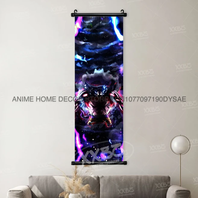 Anime ONE PICEC 포스터 원숭이 D. Luffy 교수형 그림 Vinsmoke Sanji 스크롤 그림 Roronoa Zoro 벽 예술 S, [02] 30x90cm(12x36inch), 10 hzw13-7, 1개