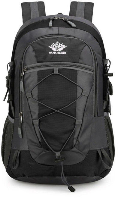 대용량 등산배낭 초경량 등산 캠핑 백팩 30L 방수 여행 출장 가방 등산 배낭 5중 수납, 블랙