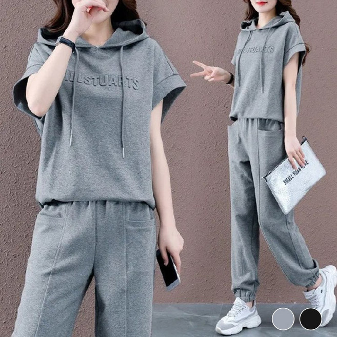 메이리앤 여성 여름 반팔 트레이닝복 조거팬츠 여름 츄리닝 세트