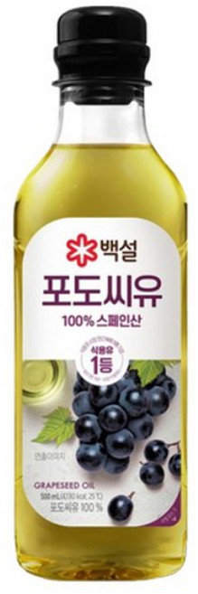 백설 포도씨유, 500ml, 4개