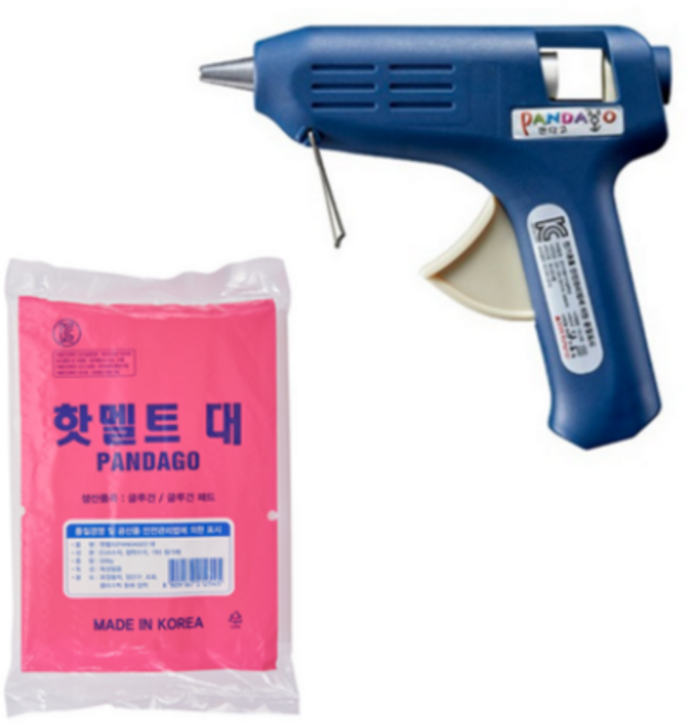 판다고 글루건 대형 60W + 핫멜트 대 500g, 1개