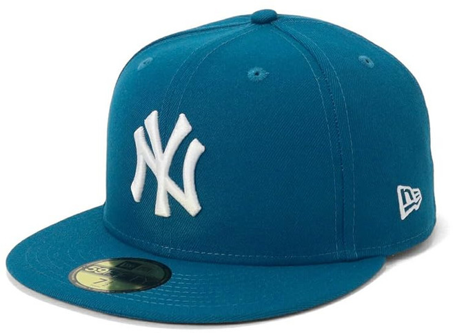 뉴에라(Newera) 캡 59FIFTY 70908536 M01-MCTNY MLB 뉴욕 양키스 NY 씨쇼어 블루 맞춤 제작 파란색 ONSPOTZ 맞춤 남성용 여성용 모자 고큐피프티