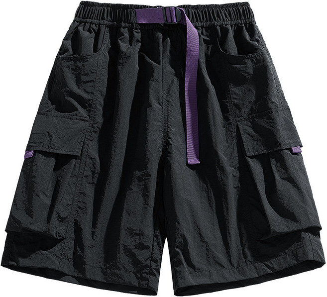 UPPERCUT 공용 버클 밴딩 카고반바지 데일리 카고팬츠 바스락 여름반바지 빅사이즈 5부팬츠 벨트포함