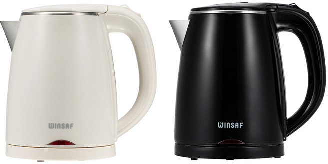 윈세프 1L 무선 전기포트 WTK-1011 커피포트 무선주전자 가정 호텔용 주방가전, 아이보리(WTK-1011W)