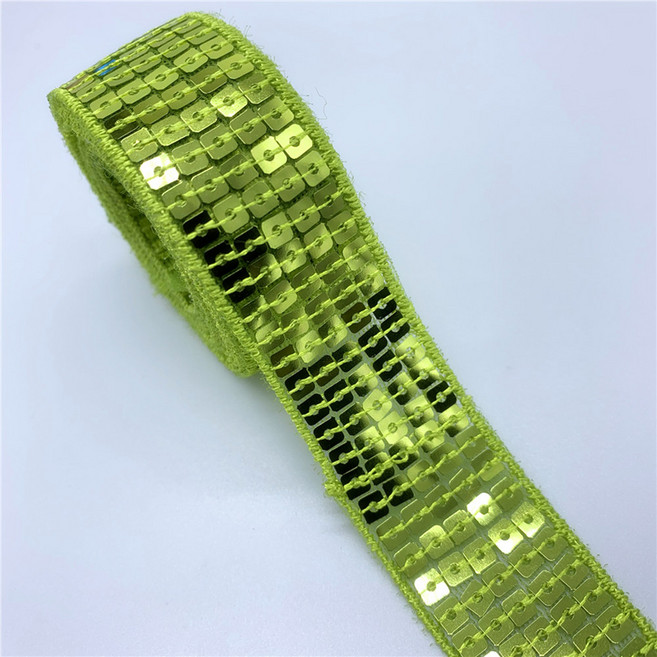 25mm 스팽글 리본 레이스 트림 장식 조각 바느질 패브릭 드레스 옷 머리 신부 웨딩 액세서리 2 야드/5 야드/묶음, 2 yards, 09, 1개