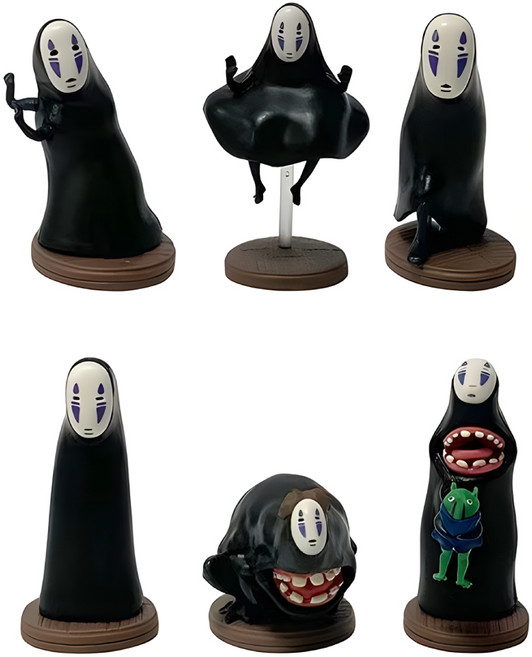 센과치히로의행방불명 가오나시 피규어 6종세트, 1세트