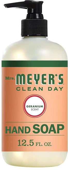 미세스 메이어스 핸드비누 370ml 1팩 제라늄 MRS. MEYER'S CLEAN DAY Hand Soap Made with Essential Oils - 쿠팡