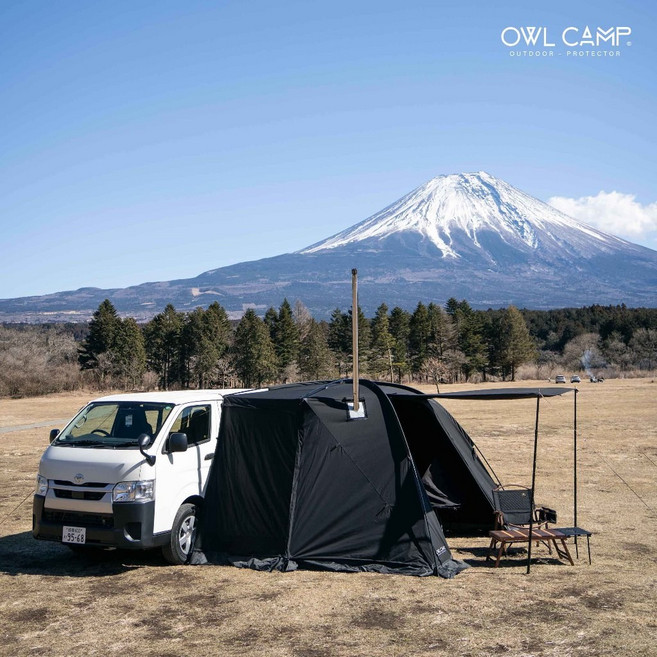 OWL CAMP VanShelter TC 車邊/車尾帳, 黑色, 2-4人