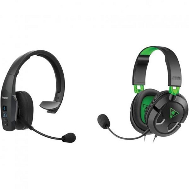 블루패롯 B450XT 노이즈 캔슬링 블루투스 헤드셋 – 업데이트된 디자인과 터틀 비치 리콘 50 Xbox 게임 시리즈 X/S 원용, B450-XT, Headset + Headset Black, 1개