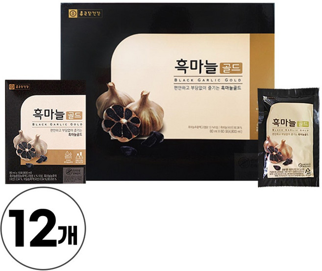 종근당건강 발효 흑마늘 발효마늘 흑마늘추출액 흑마늘즙, 4800ml, 12개