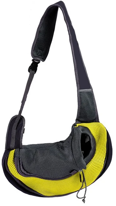인기있는 애완 동물 배낭 애완 동물 크로스 바디 백 휴대용 두꺼운 소재 통기성이 좋은 고양이와 개 애완, 01 S, 05 yellow, 1