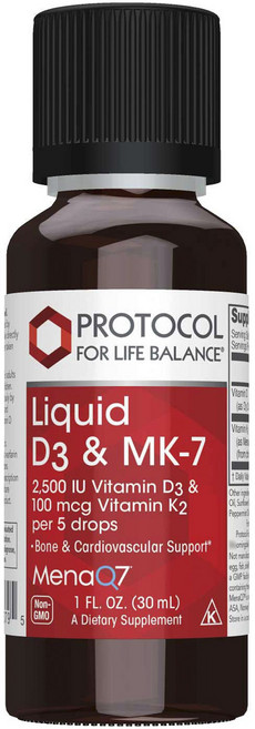 프로토콜포라이프밸런스 리퀴드 D3 & MK-7 2500 lu 비타민 100mcg K2, 1개, 30ml