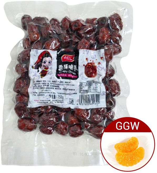 가가왕 중국식품 씨없는 대추튀김 향소취자오, 1개, 250g