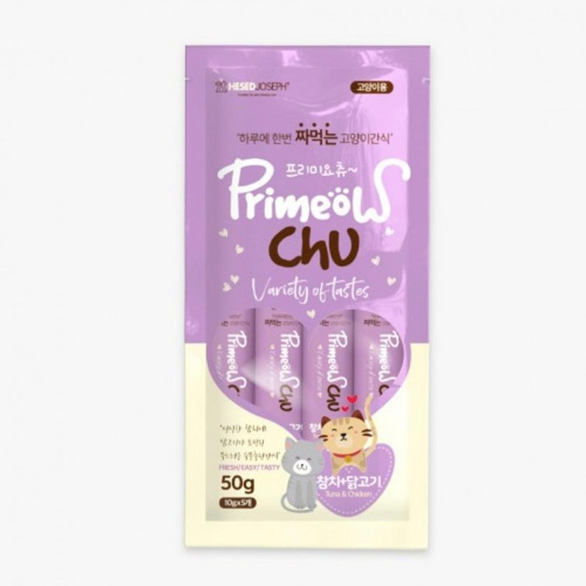 (10개묶음)프리미요츄 고양이(참치+닭고기/10gX5개입)