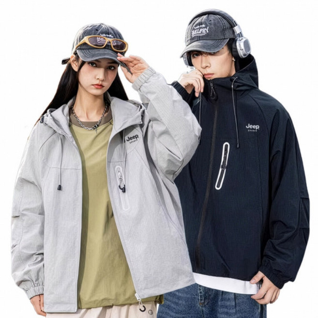 지프스피릿 남녀공용 후드 자켓 경량 바람막이 집업 점퍼 JP25085