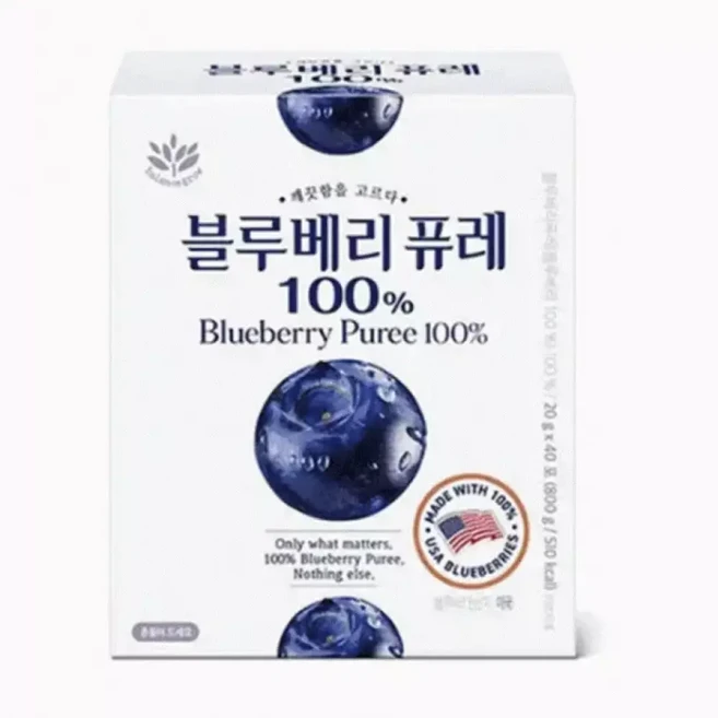 블루베리 퓨레 원액 100 착즙 즙 스틱 20g 40포 balance grow blueberries
