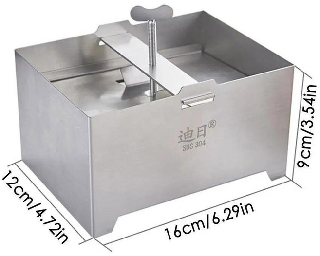 두부 만들기 스텐 틀 편육 소형 프레스 프레임 누름틀 12x12x9cm, White, 1개