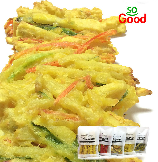 쏘굿 수제 야채튀김 국산 고구마와 야채의 부드럽고 달콤한 맛, 300g, 1개