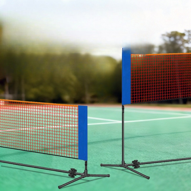 휴대용 배드민턴 피클볼 높이조절 스탠드 그물 네트 강철 프레임, 1개, 레저용 4m 높이조절 네트
