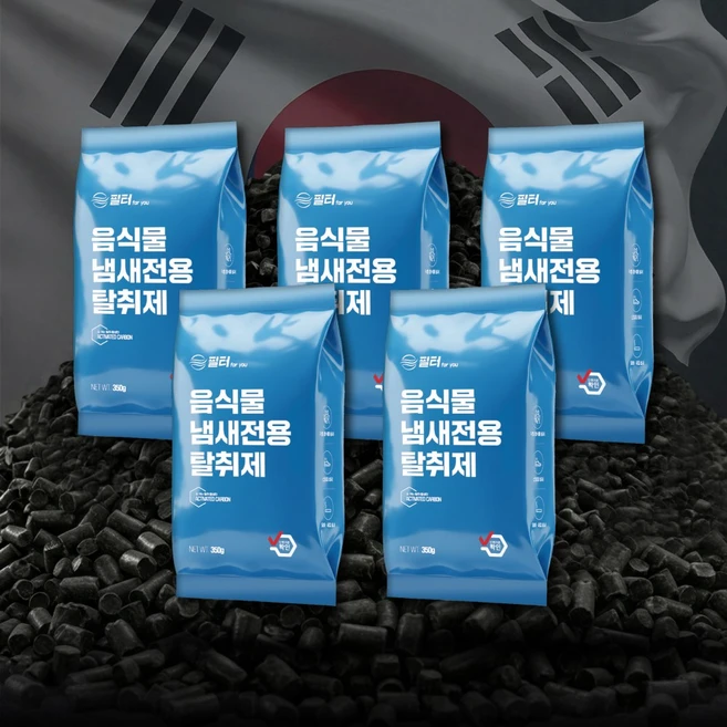 호환 스마트카라 미닉스 에코체 쉘퍼 린클 홈바이홈 음식물 처리기 활성탄 필터 리필용 악취 제거 카본 탈취필터, 5개, 활성탄 100% - 쿠팡