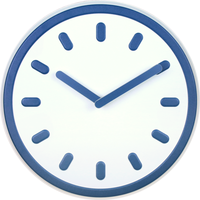 페니체 라인 월클락 인테리어 벽시계, 블루