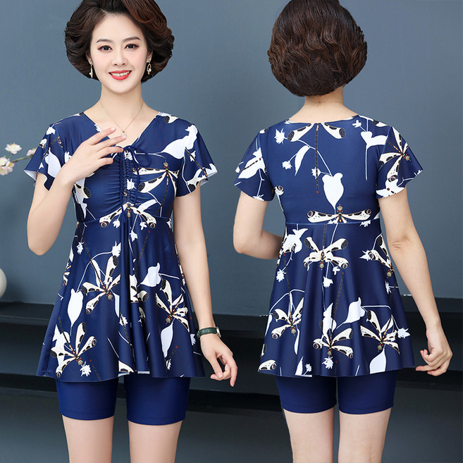 워스해빙 여성 빅사이즈 래쉬가드 엄마 수영복 원피스수영복, 디자인1/ 옵션3, 디자인1/ 옵션3 FREE(60~70kg권장)