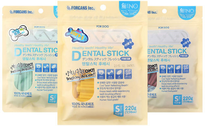 포켄스 덴탈스틱S(작은별)220g 3종, 1세트, 칼슘+오메가3+블루베리, 200g