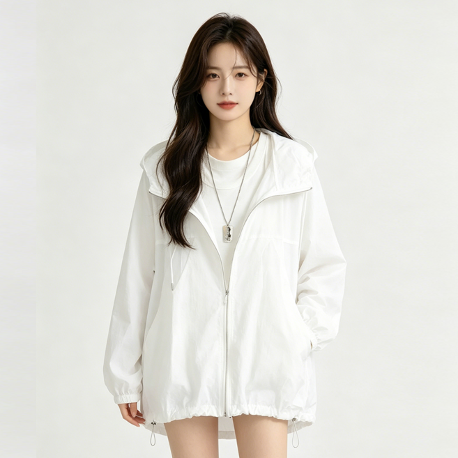 에코룸 여성 초경량 후드 자외선차단 바람막이 자켓